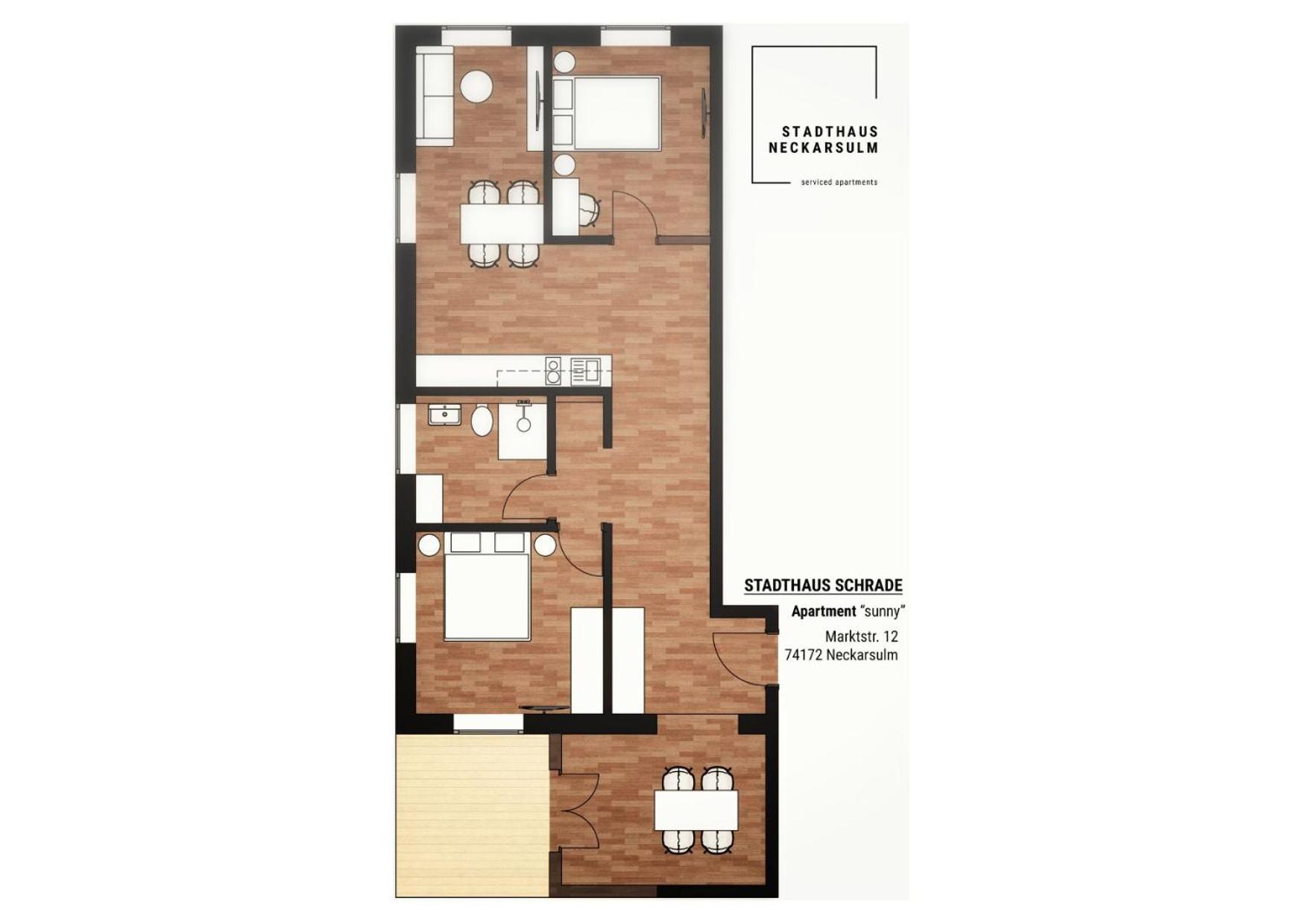 Stadthaus Neckarsulm Serviced Apartments - Stadthaus Schrade Екстер'єр фото